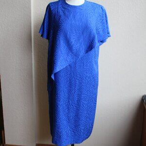 Vintage 80's Alison McCabe 100% silk Cocktail Party Dress with Pockets 12 M L